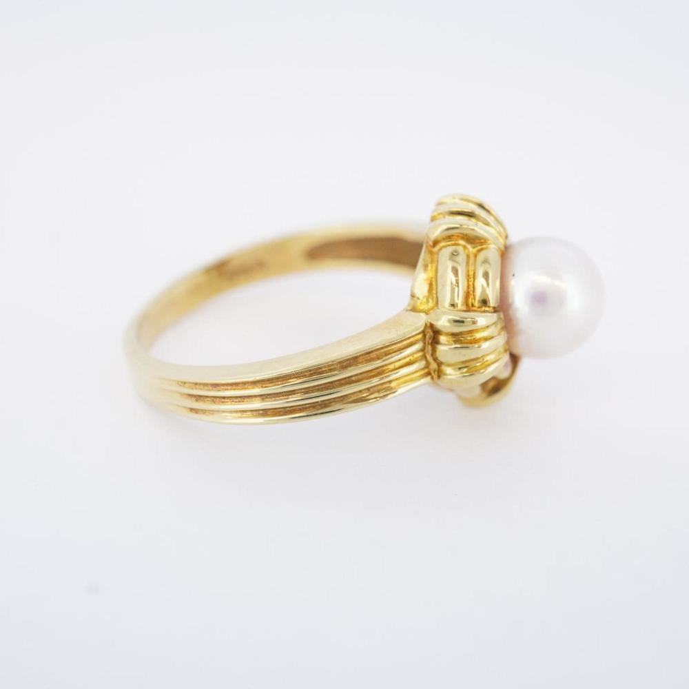 Tiffany Ring K18YG Yellow Gold Pearl Ladies - Picture 11 of 11